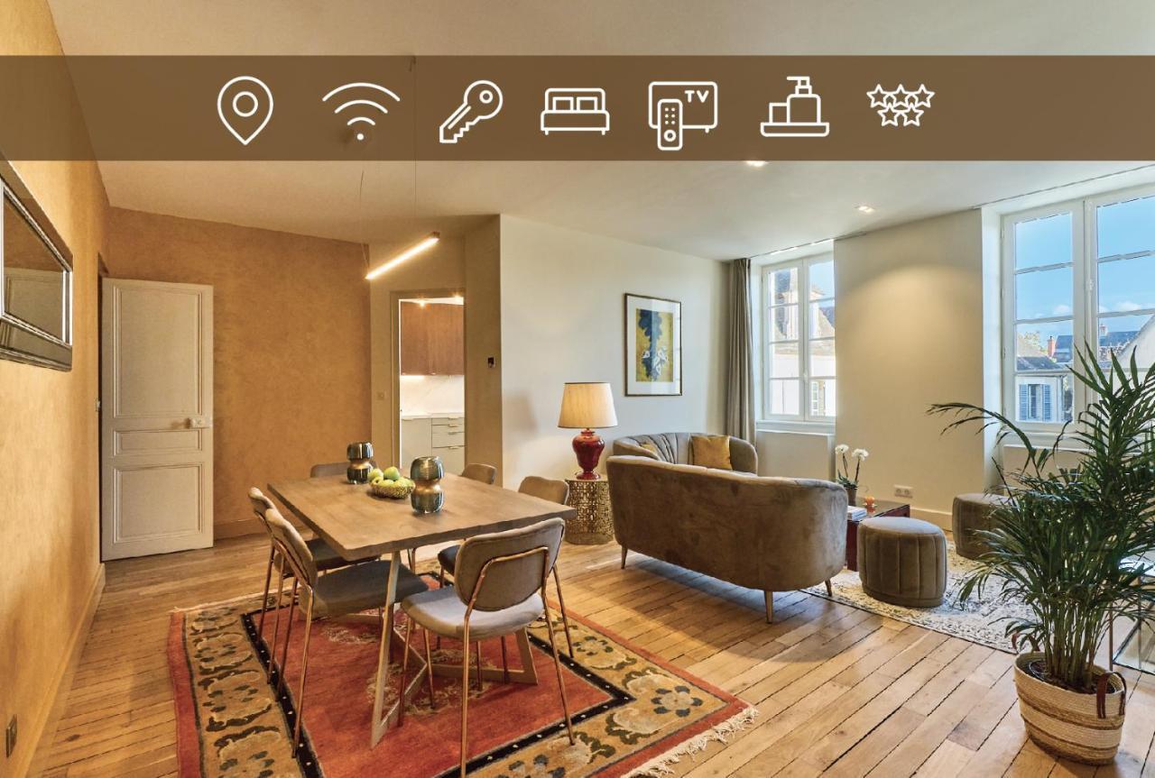 Appartement Montagnon - Les Suites Du Palais - Classe 4 Etoiles, Parking Prive, Vue Cathedrale, 3 Chambres, Primo C0Nciergerie Nevers Zewnętrze zdjęcie